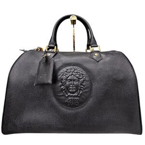 Vintage Gianni Versace Medusa Leather Travel Bag – Made in Italy – 1990s